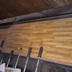 10 foot long shuffleboard, table.
Three hundred dollars