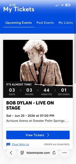 Bob Dylan- Acrisure arena