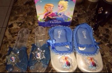 Elsa puzzle sleep shoes and play shoes