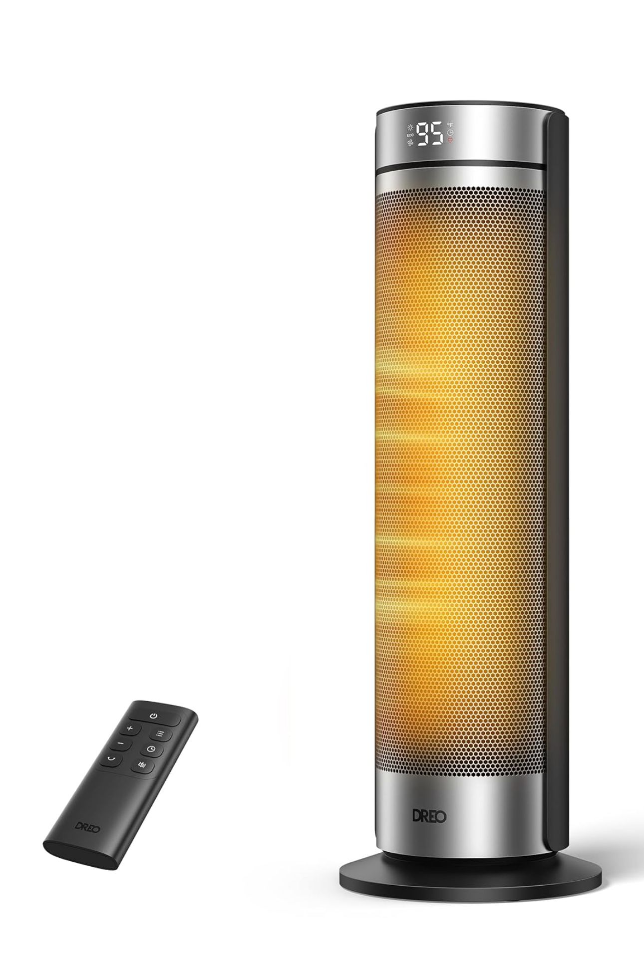 Dreo Space Heater for Large Room, 23 Inch Electric Heaters for Indoor Use, 8 Safe Protection Tower, 70° Oscillation, PTC Ceramic with Thermostat and R