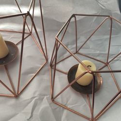 Rose Gold Candle Holders