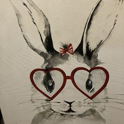 Canvas Nearsighted Bad Bunny Portrait.