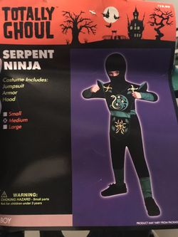 Boys Size 7/8 Ninja costume