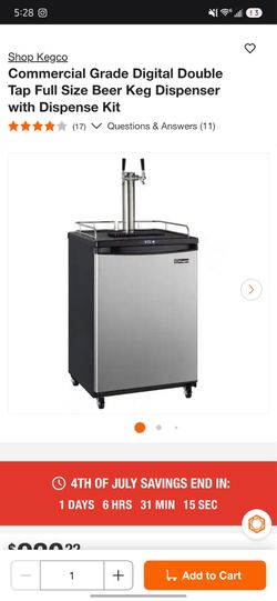 Kegco Z163S-2 dual tap Kegerator