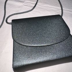 Small Dark Grey Sparkly Purse