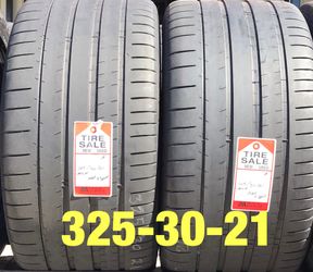 2 used tires 325/30/21 Michelin PSS