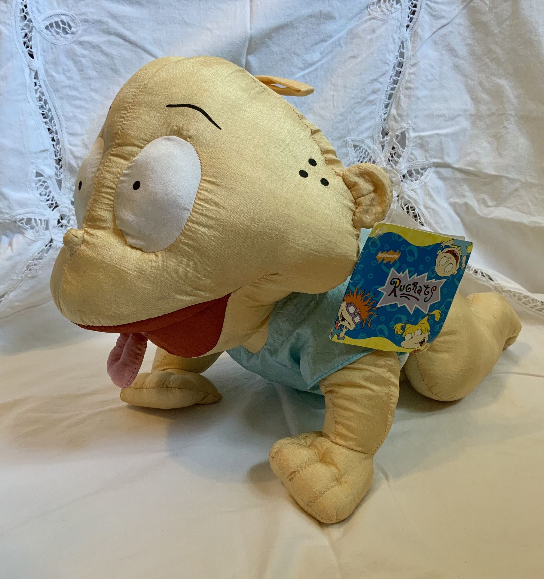 Vintage Rugrats 18” Baby Tommy Pickles Stuffed Toy Nickelodeon 1998 Play by Play