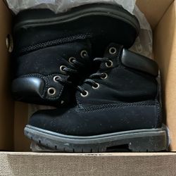Boys Black Tims Size 8