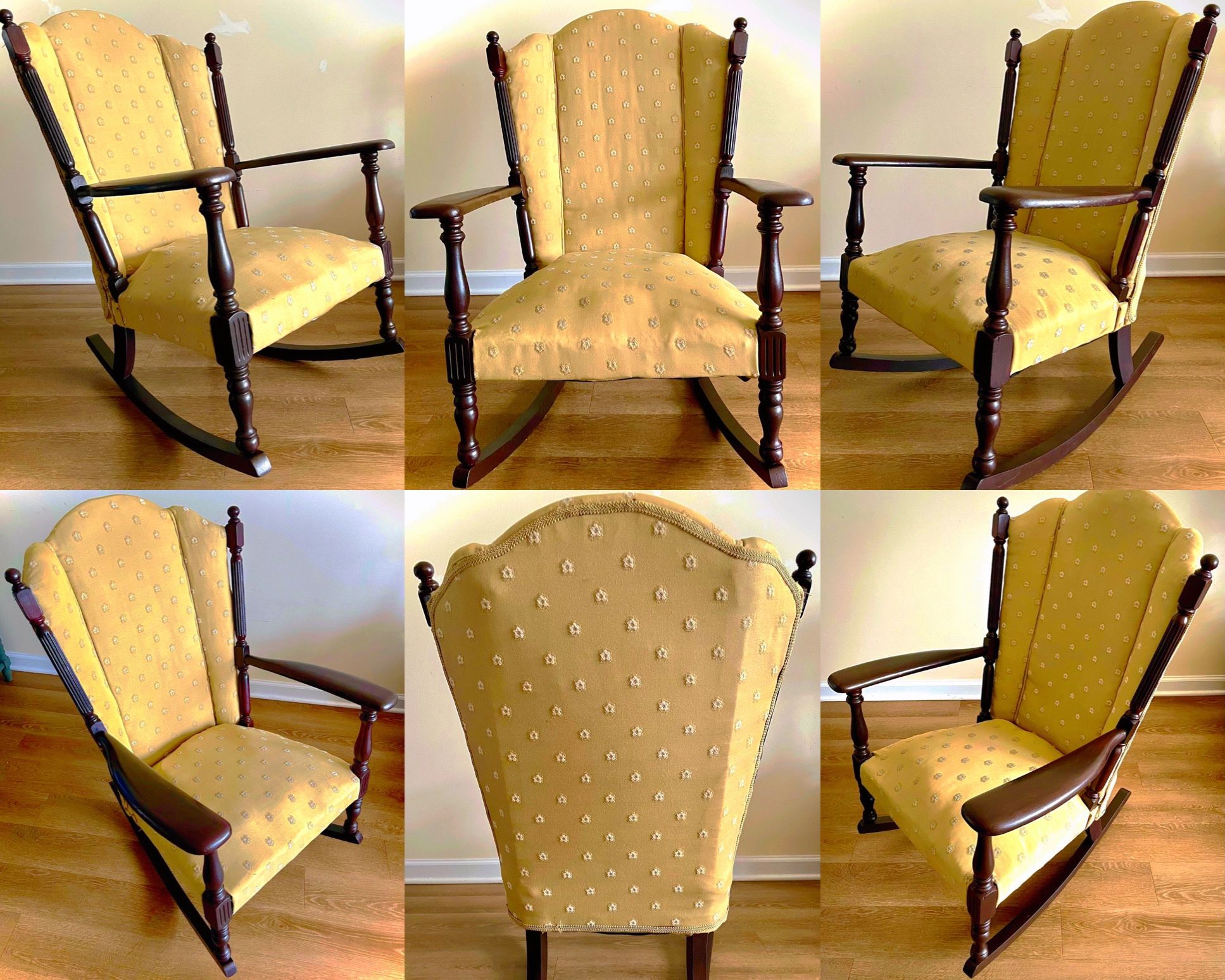 Antique Victorian Style Rocking Arm Chair