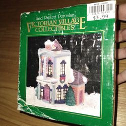 Vintage Christmas Village Theatre House Porcelain 
