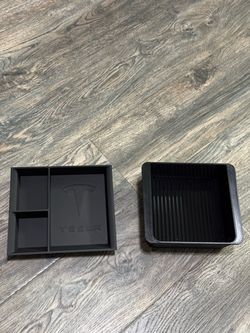 Center console and under arm rest organizer trays for Tesla Model Y Junier 2025-2026