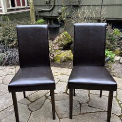Dining Leather Chairs - 2