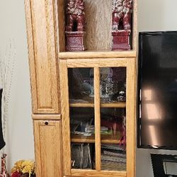  Pair Cabinets (2) With Connecting Light Shelve