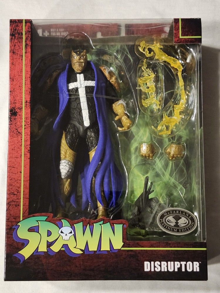 MCFARLANE SPAWN. PLATINUM EDITION CHASE. DISTRIBUTOR 7"ACTION FIGURE.