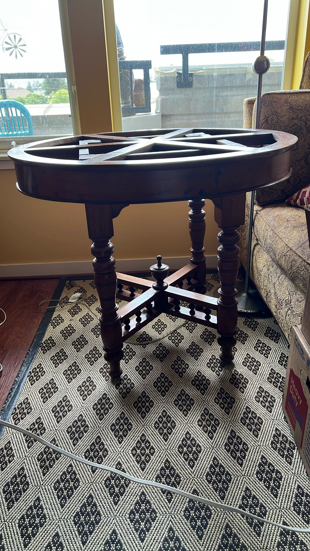 Antique Anglo Indian Table & 2 Chairs