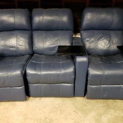 Leather Powered Recliner Sofa Couch
