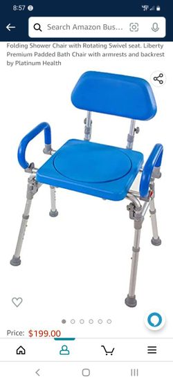 Folding Shower Chair with Rotating Swivel seat