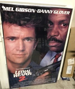 40”x27” Vintage original movie poster from 1989 Lethal Weapon 2