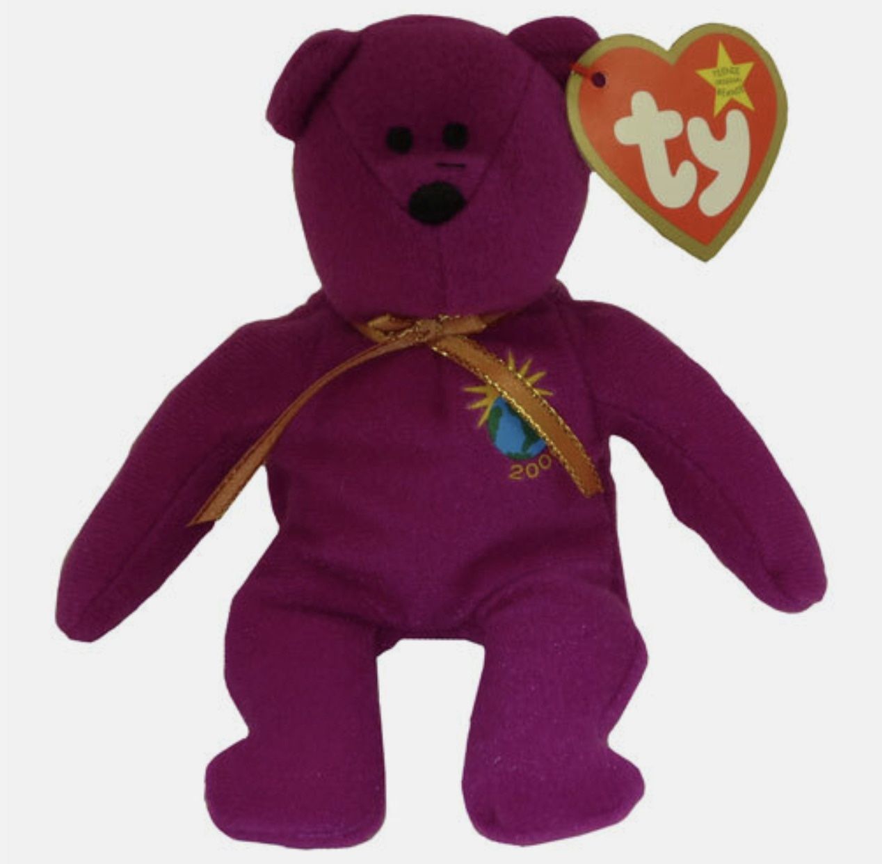 TY McDonald's Teenie Beanie - MILLENNIUM the Bear (2000) (5 inch) - Mint Loose