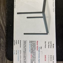 Metal Bar Height, Glass Top Table