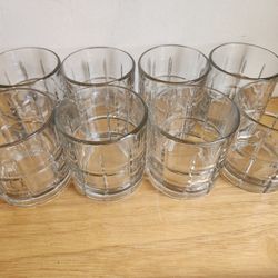 8 MCM Glasses Whiskey Heavy ANCHOR Hocking