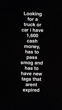 The truck has to be automatic