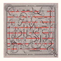 Auth New Hermes 140 Panoplie Equestre Eyeliner  Cashmere Shawl Scarf