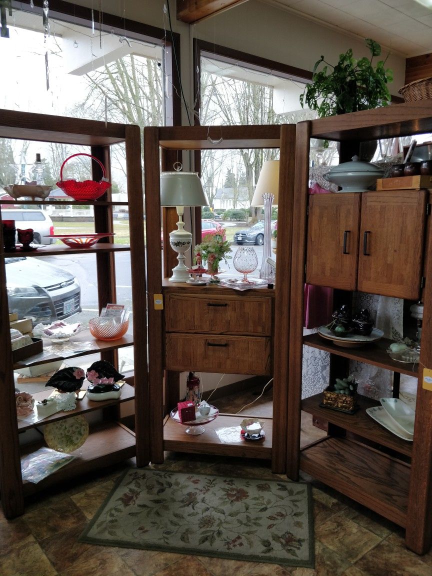 1960's/70's Oak Modular Shelving Units*3 Available*
