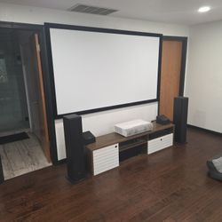 Projector And Screen, With 5.1 Surround Speakers