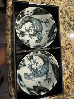 🐉 Japanese Dragon Bowls – Set of 2 – $35 OBO