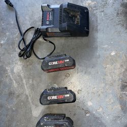 Bosch Core 18v Batteries And Charger