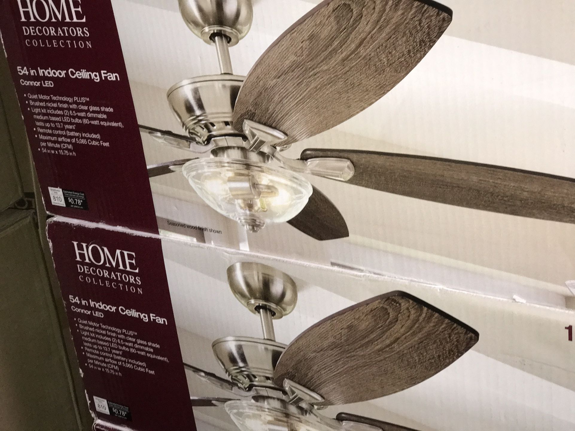 72” Size Ceiling Fans Led With Remote Control Asking $215each