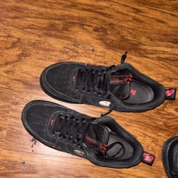 nike airforce 1 multi-swoosh black crimson