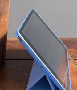 iPad 9th Gen Case - heyday™ Peri-Blue Debossed: Fits iPad 10.2/10.5, Stylus Holder