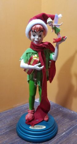 Rare Taco Peter Pan Disney wind-up animated musical Christmas figure