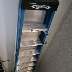 Werner 8 ft. Fiberglass Step Ladder (12 ft. Reach Height) 