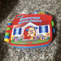Fisher Price "Counting With Puppy" Interactive Childrens Book 