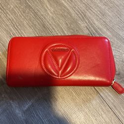 Valentino Red Wallet For Women