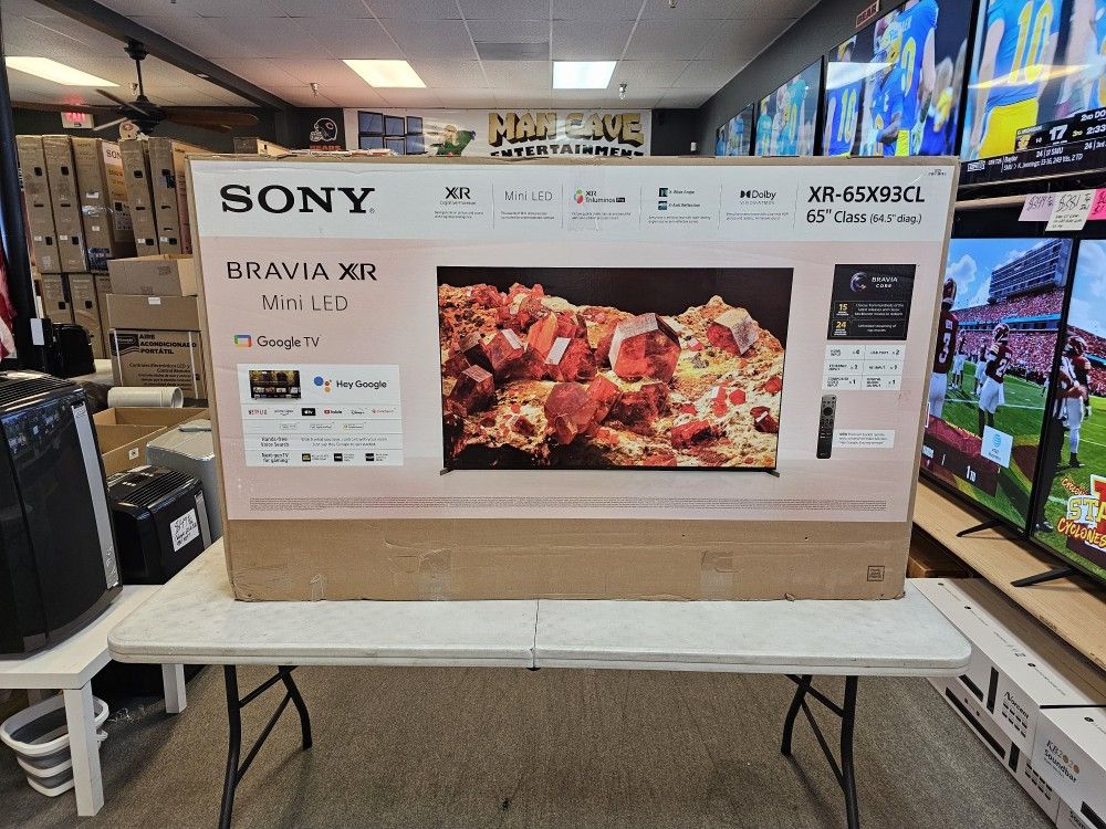 SONY 65 INCH BRAVIA MINI LED TV'S XR65X93CL TOP RATED 12OHZ FULL ARRAY IN STOCK W/WARRANTY - PAYMENT PLANS