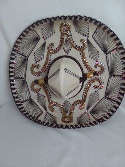 Vintage Mariachi Hat with Sequins and Designs