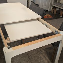 Extendable Dining Table + 4 Chairs From IKEA
