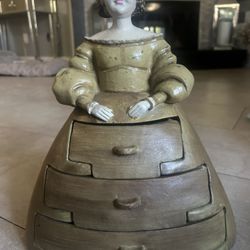 Vintage Doll- Shaped Jewelry Box.