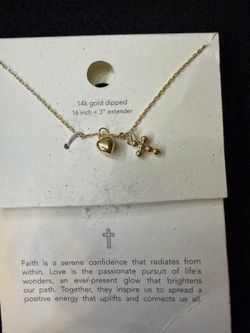heart and cross necklace