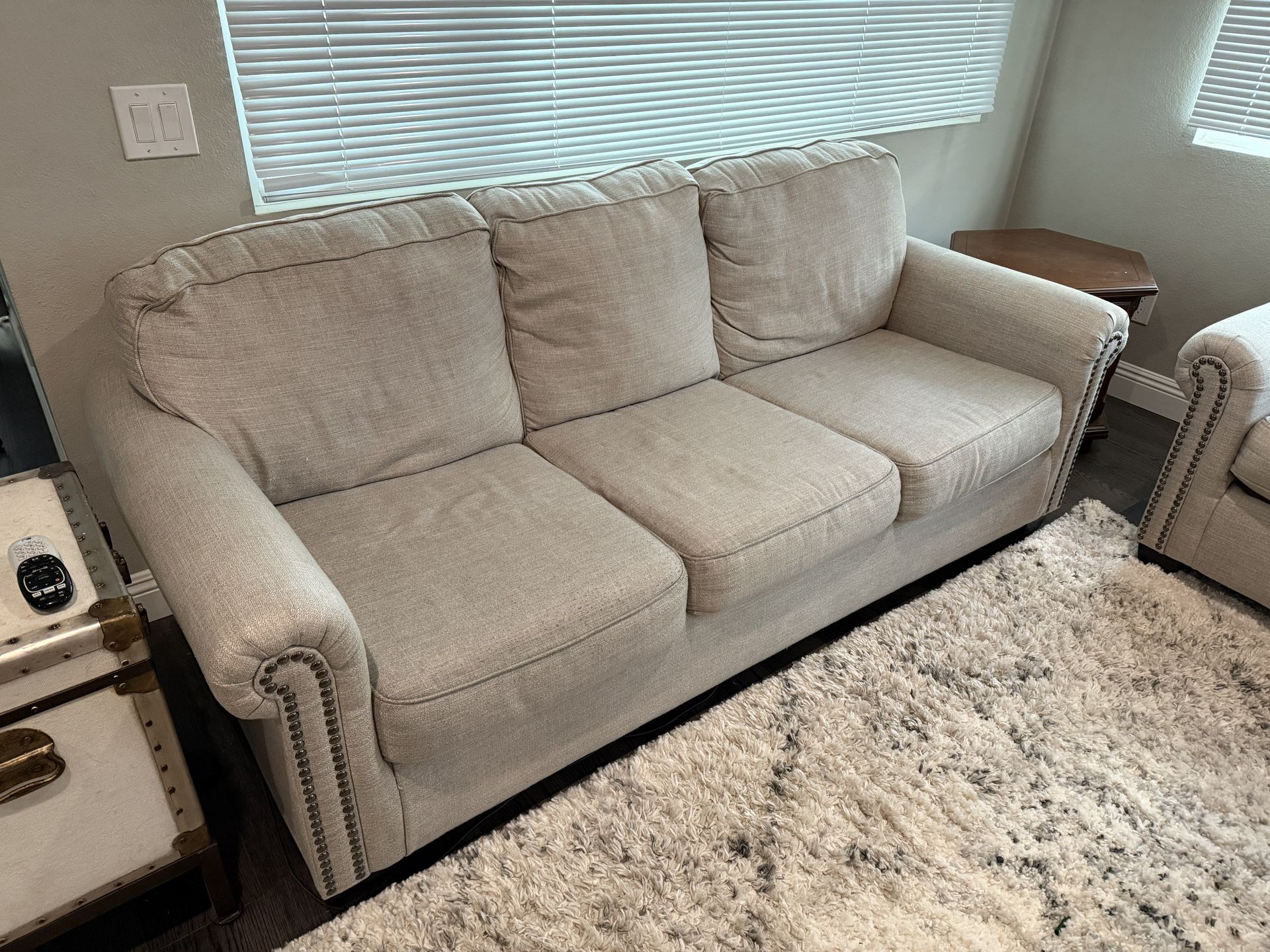 Ivory Sofa and Loveseat