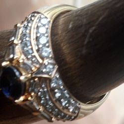 Stunning Gold Over Silver Ring