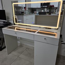 Tocador Con Luz y Banca 