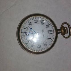 reduced 100 year old Hamilton 990 railroad pocket watch great shape
