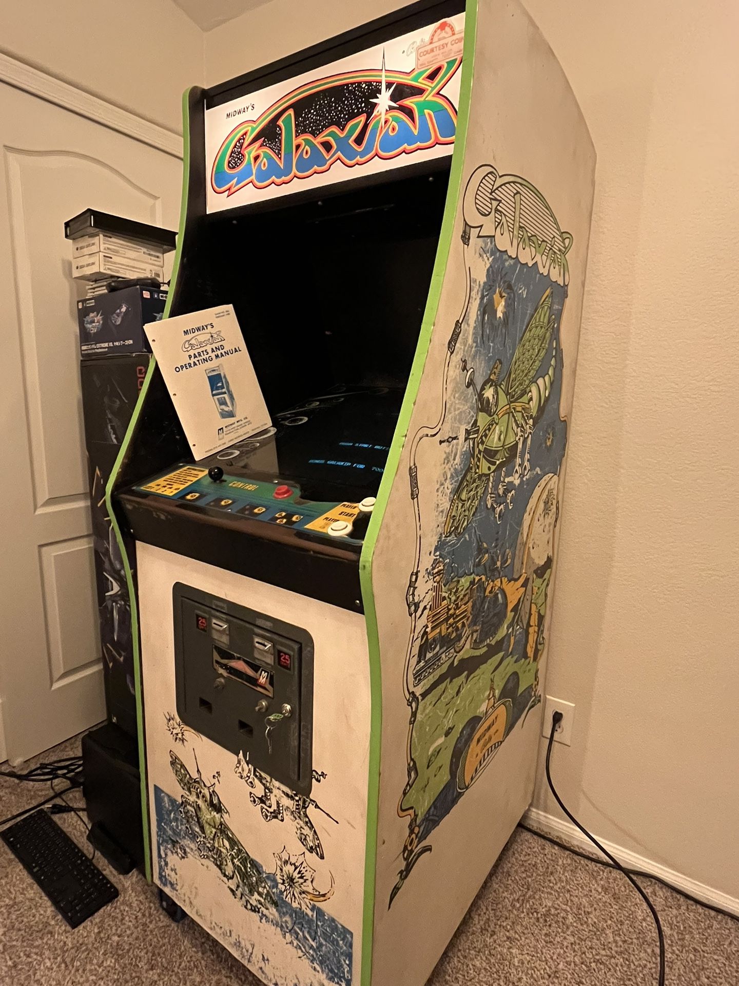 Galaxian Arcade Machine Cabinet Vintage Retro