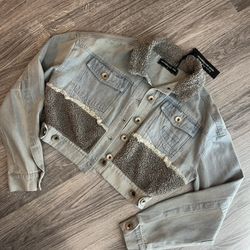 Crop Denim Jacket Size S