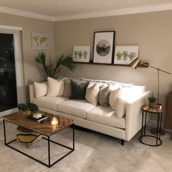 Ivory 98” Sofa Barely Used